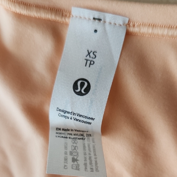 lululemon athletica Nulu Square-Neck Apricot Bodysuit Size XS - Picture 2 of 6